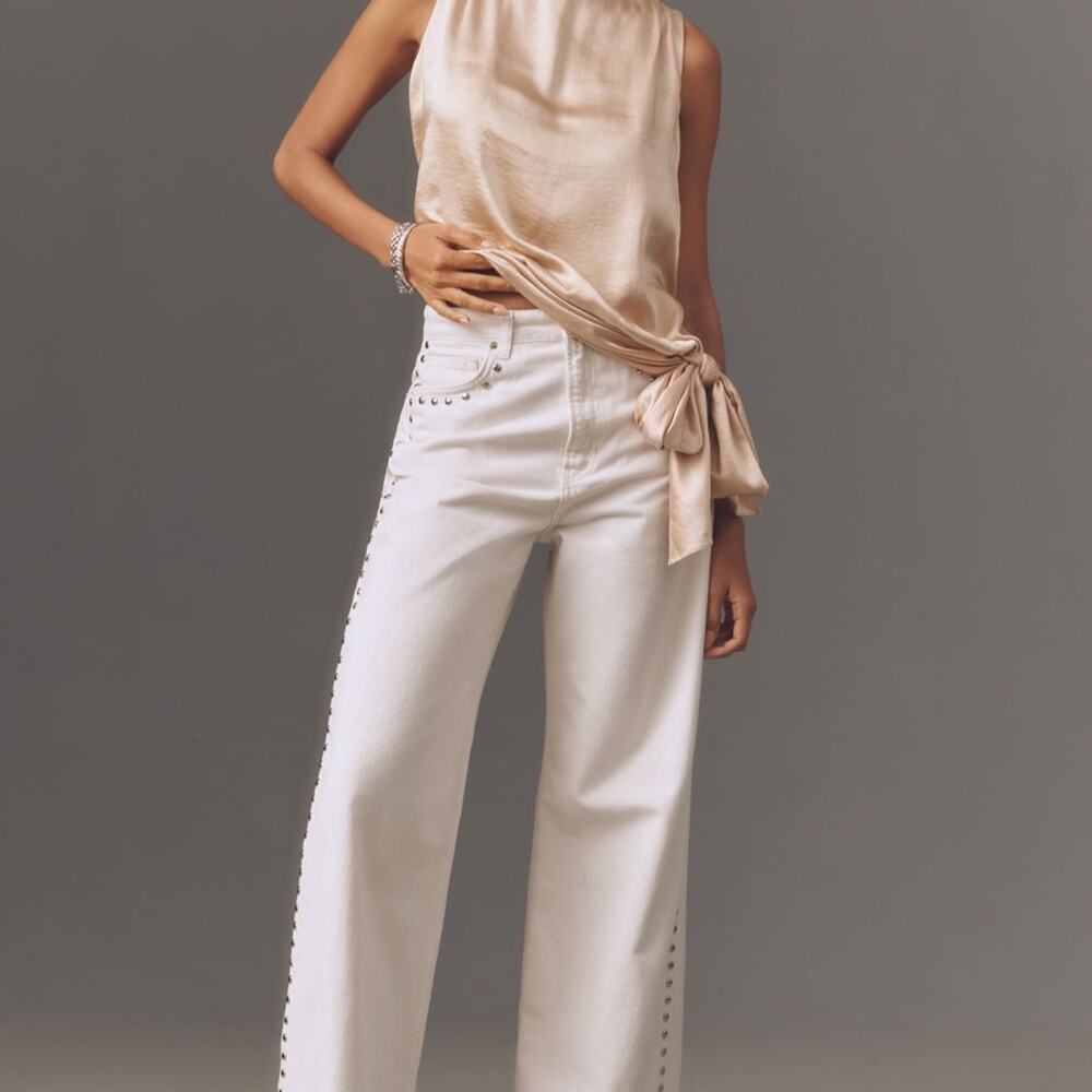 Anthropologie Satin Shell Top